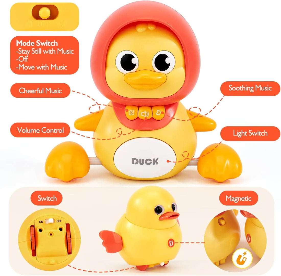 Duck Baby Tummy Time Toy – Crawling, Singing & Glowing Developmental Toy
